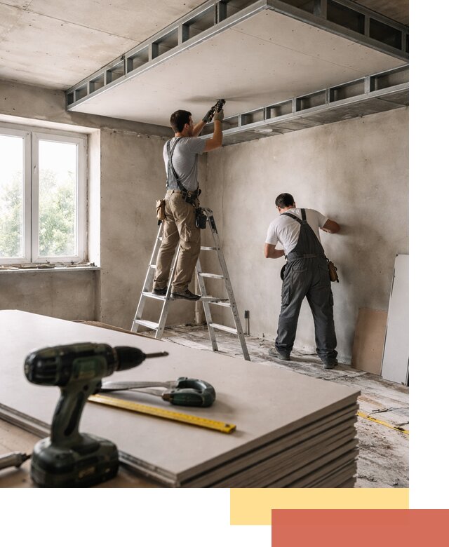 Двухуровневый потолок из гипсокартона в Глазове