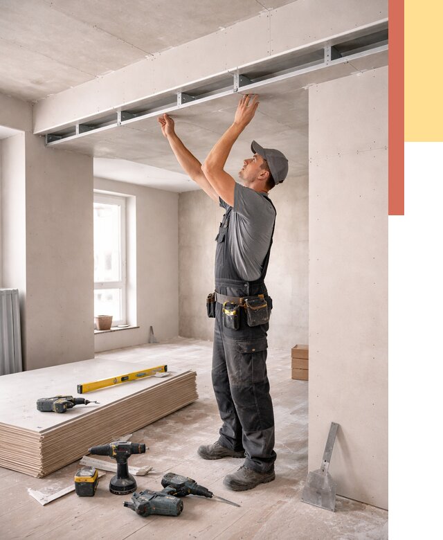 Потолок из гипсокартона с нишей в Глазове от 1275 руб. под ключ | ОТДЕЛОЧНИК-Глз