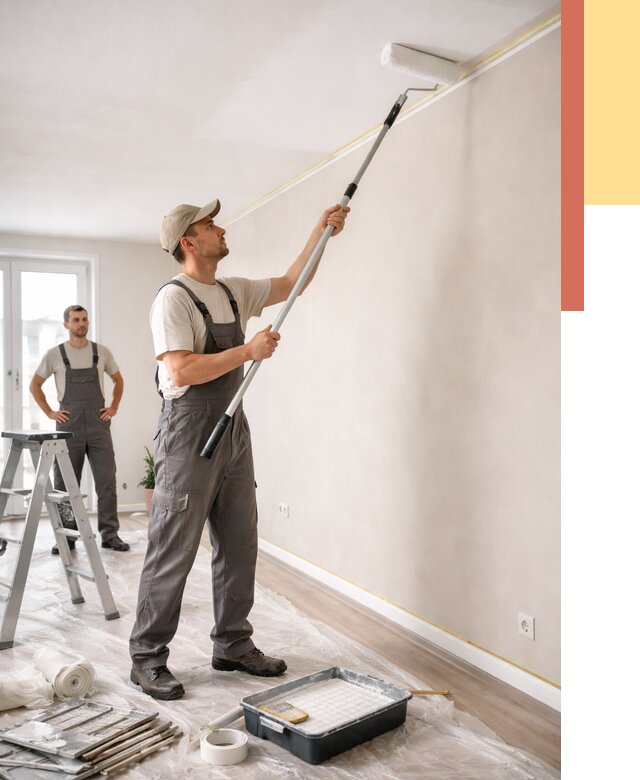 Покраска потолка из гипсокартона в Глазове от 4591 руб./м2 — услуги под ключ | ОТДЕЛОЧНИК-Глз