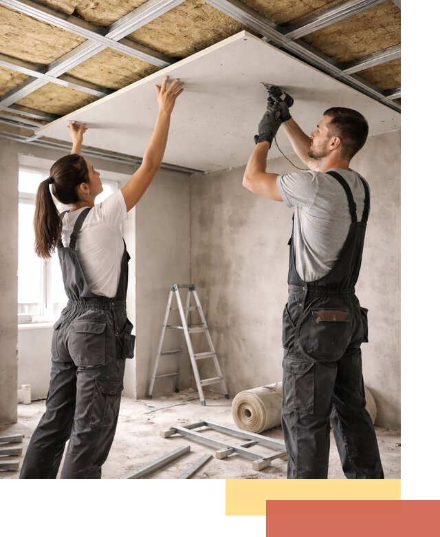 Звукоизоляция потолка из ГКЛ в Глазове профессионально и надежно