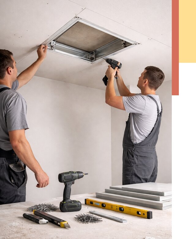 Установка люка в потолок ГКЛ в Глазове от 2551 руб. под ключ | ОТДЕЛОЧНИК-Глз