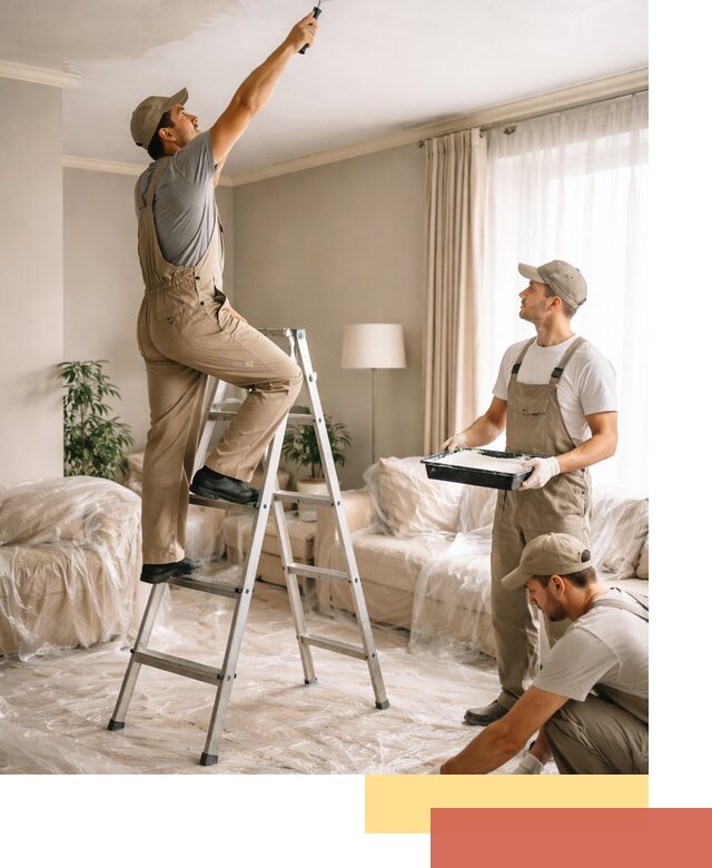 Покраска потолков акриловой краской в Глазове качественно и быстро