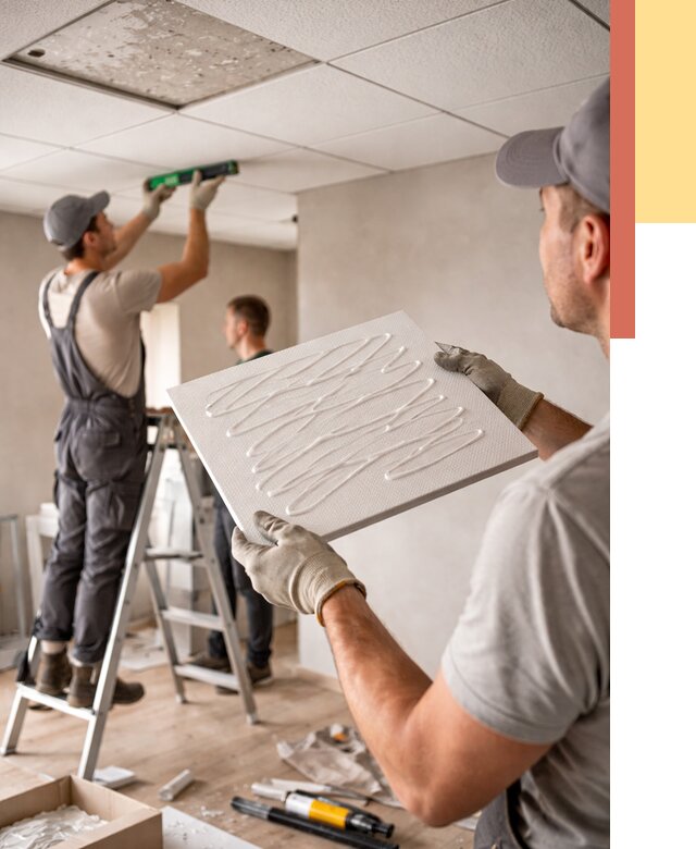 Монтаж потолочной плитки в Глазове от 4591 руб. — быстро и недорого | ОТДЕЛОЧНИК-Глз