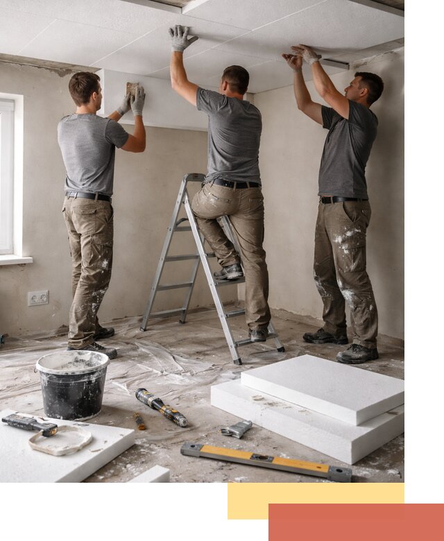 Утепление потолка пенопластом в Глазове быстро и качественно